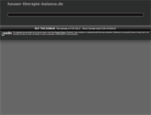 Tablet Screenshot of hauser-therapie-balance.de